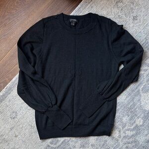 Halogen Classic Black Crewneck Sweater